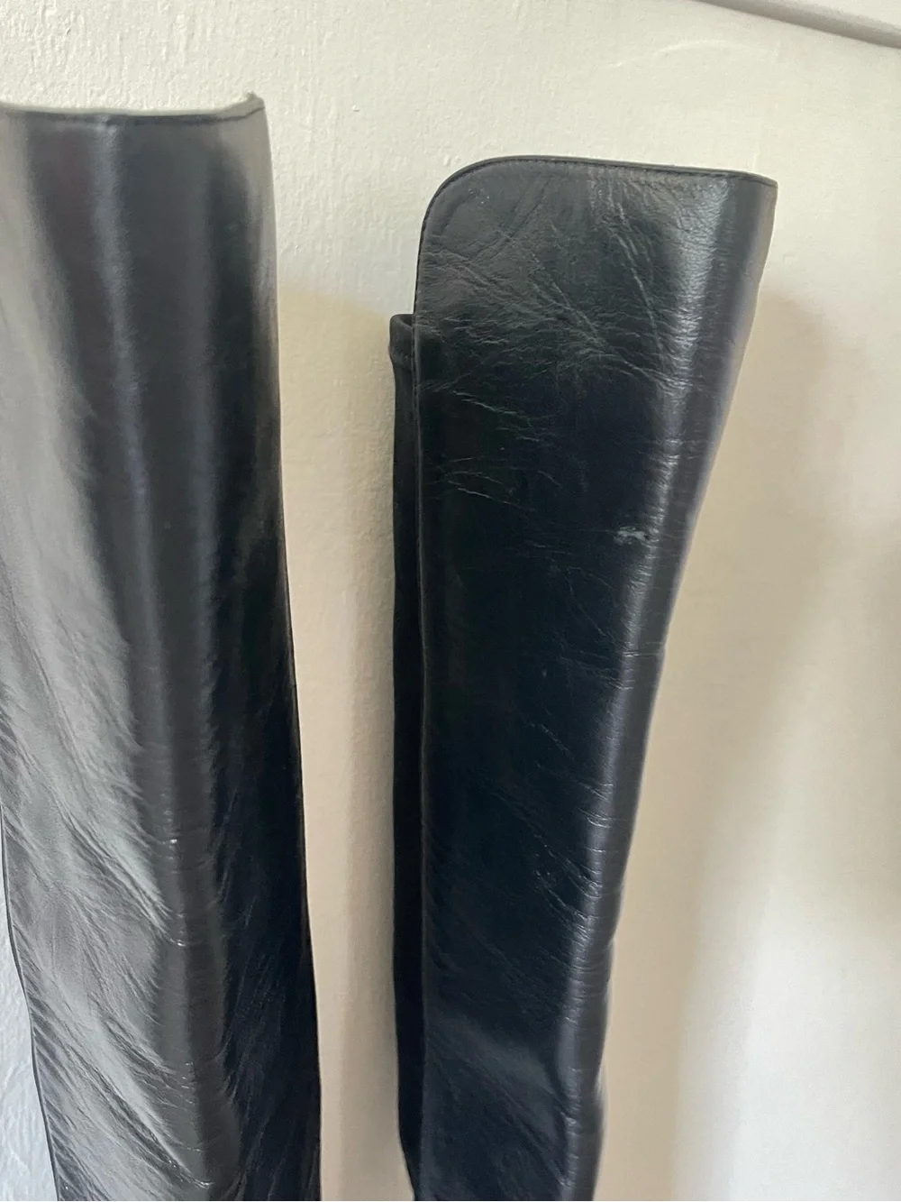 New Stuart Weitzman Classic Black Over-the-Knee Block Heel Leather Boots